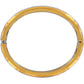 Brighton bangle bracelet shown from the interior view with two-tone gold and silver finish on a white background