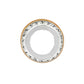Brighton spacer charm with two-tone finish and crystal-lined edge shown from above on a white background