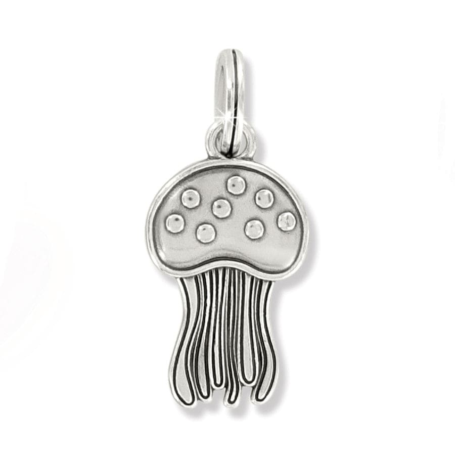 Jelly Fish Charm silver-blue 2