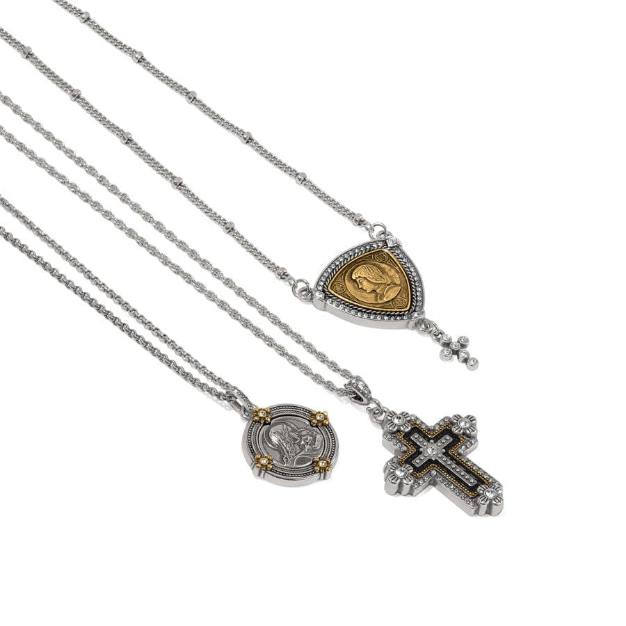 Joan Of Arc Courage Two Tone Necklace silver-gold 4