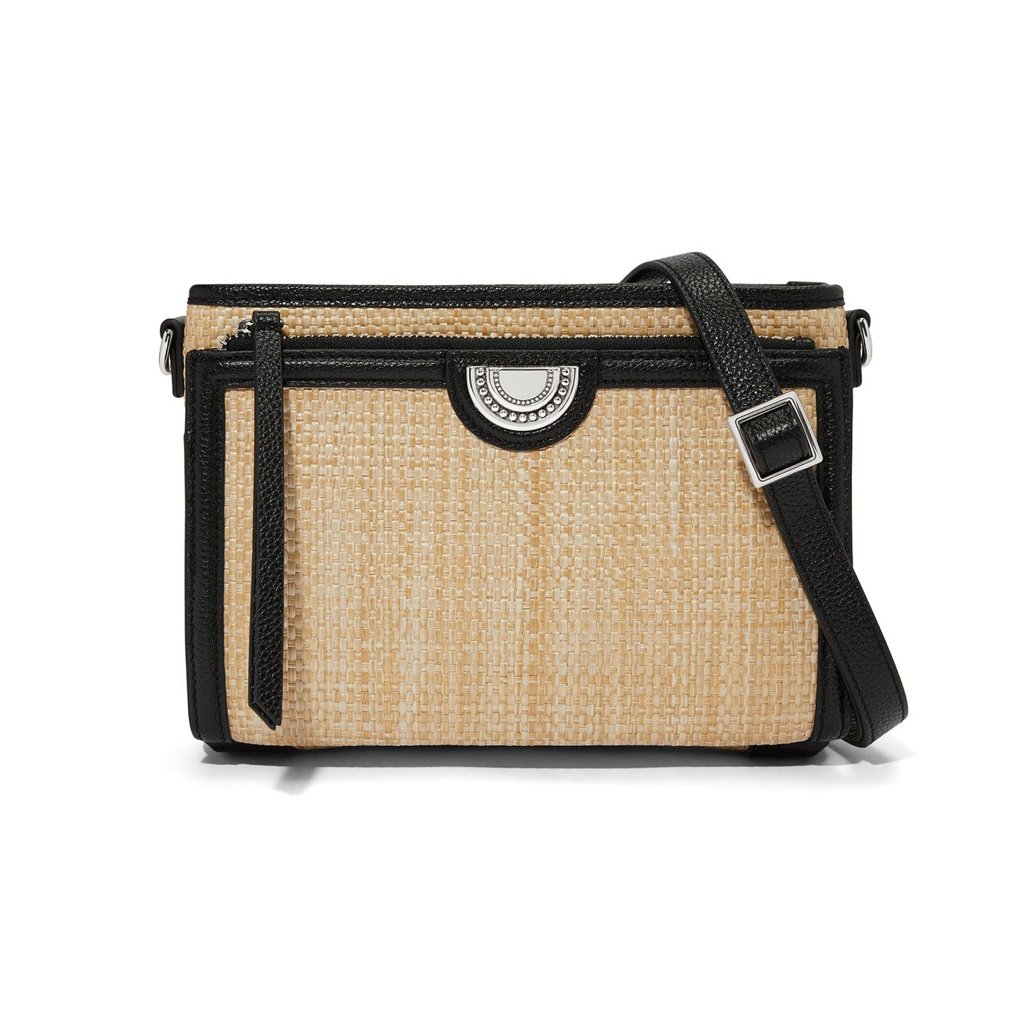 Jordyn Straw Cross Body Organizer natural-black 4