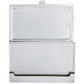 Brighton business card case shown open with silver-tone textured interior and embossed heart emblem on a white background