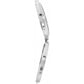 Brighton hinged bangle bracelet shown from the side with polished silver-tone finish and clasp closure on a white background