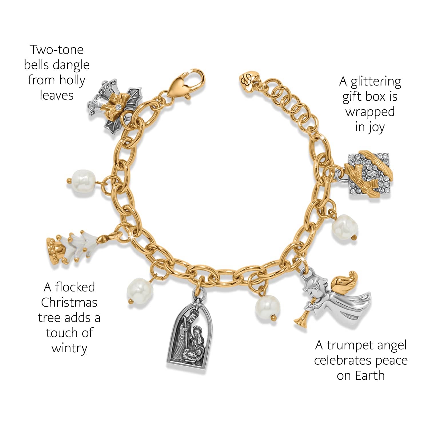 Joyful Season Charm Bracelet silver-gold 3