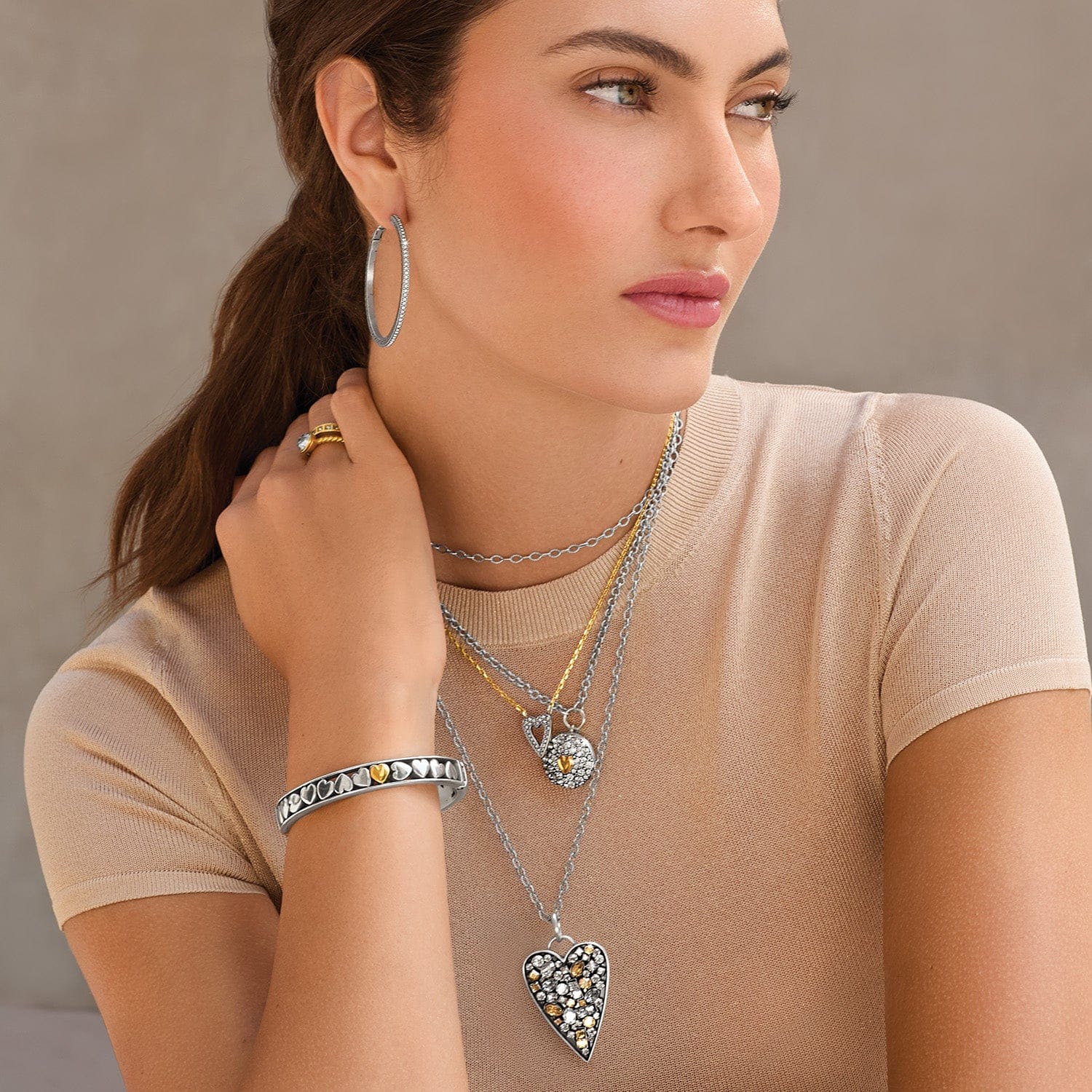 Just B Reversible Necklace silver-gold 5