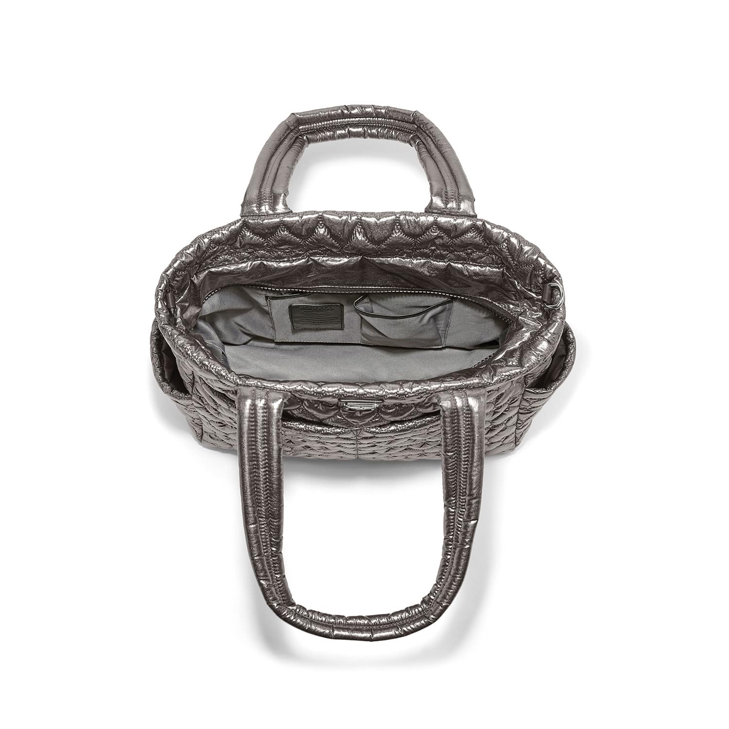 Kameron Metallic Utility Tote pewter 2