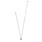 Brighton pendant necklace with small round crystal charm, lobster clasp, and extender chain on a white background