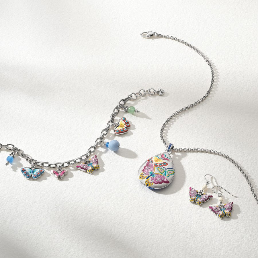 Kyoto In Bloom Butterfly Necklace silver-multi 4