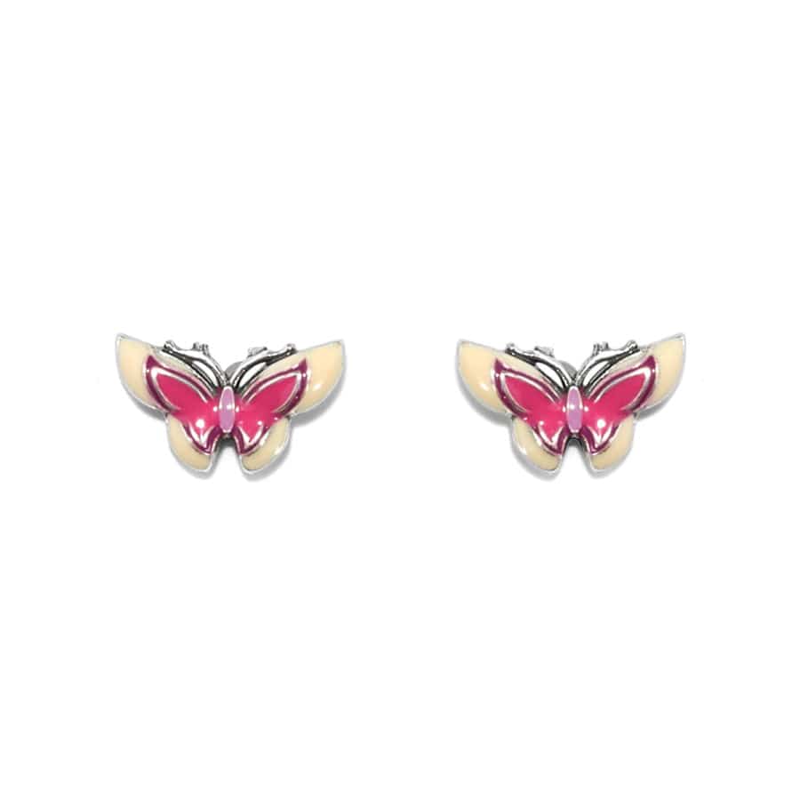 Kyoto In Bloom Butterfly Post Earrings silver-pink 1