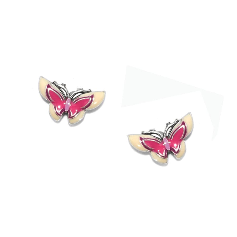 Kyoto In Bloom Butterfly Post Earrings silver-pink 2