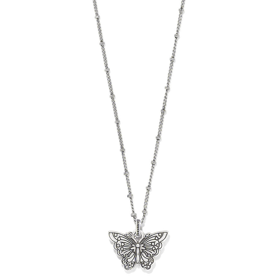 Kyoto In Bloom Butterfly Short Necklace silver-multi 2