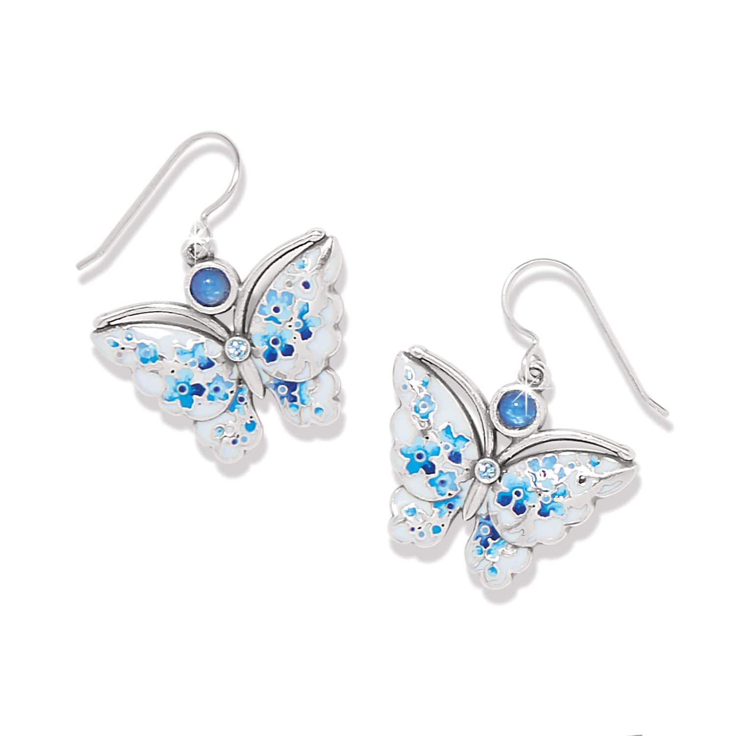 Kyoto In Bloom Indigo Butterfly Earrings silver-blue 1