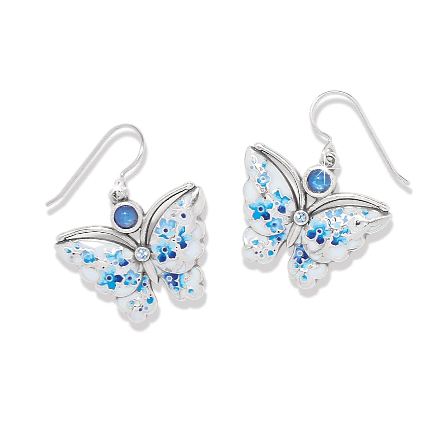 Kyoto In Bloom Indigo Butterfly Earrings silver-blue 3
