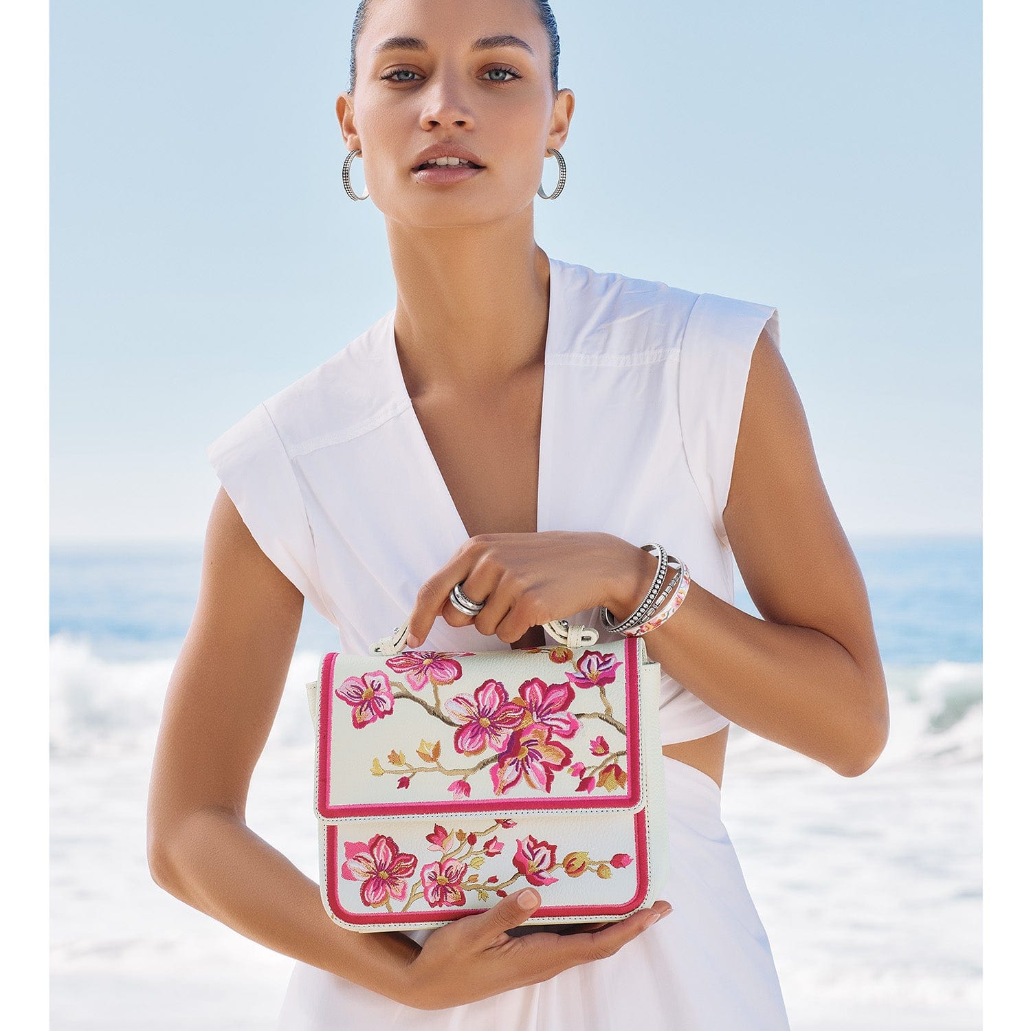 Kyoto In Bloom Miya Flap Bag white-pink 10