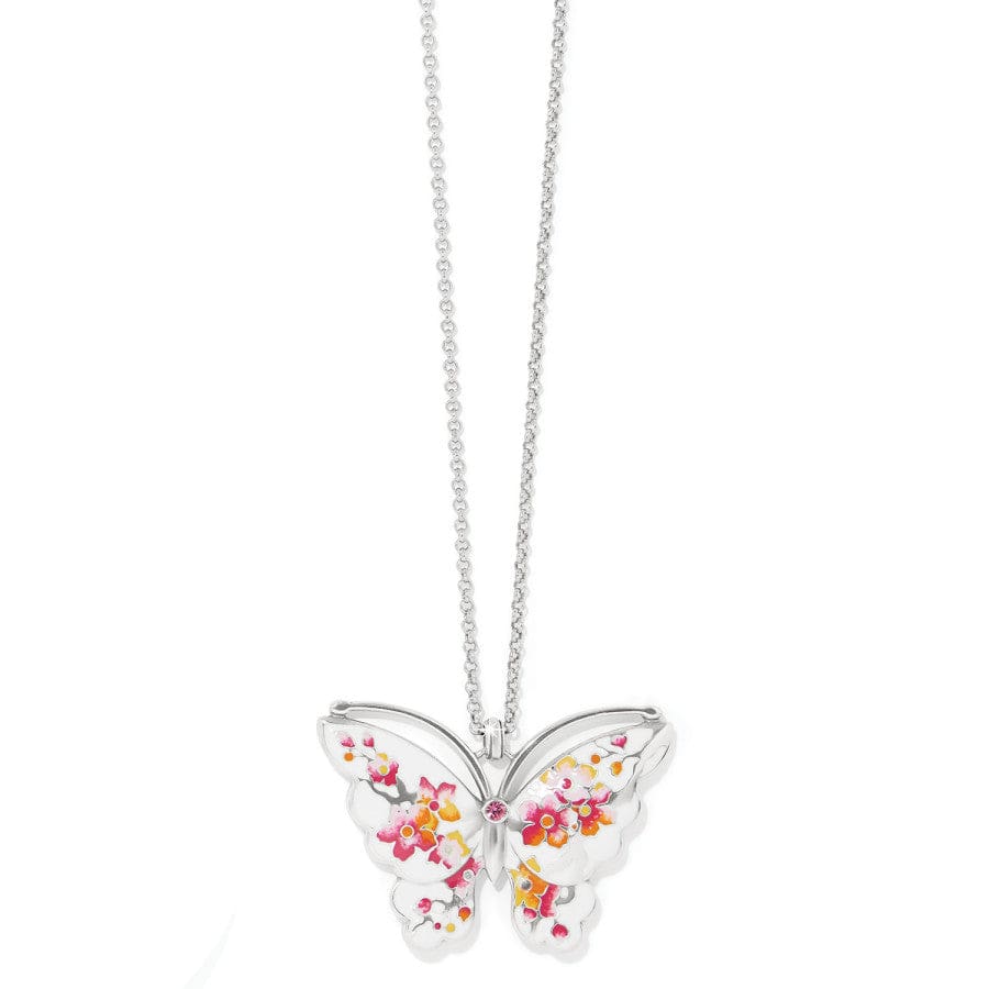 Kyoto In Bloom Sakura Butterfly Necklace silver-pink 1