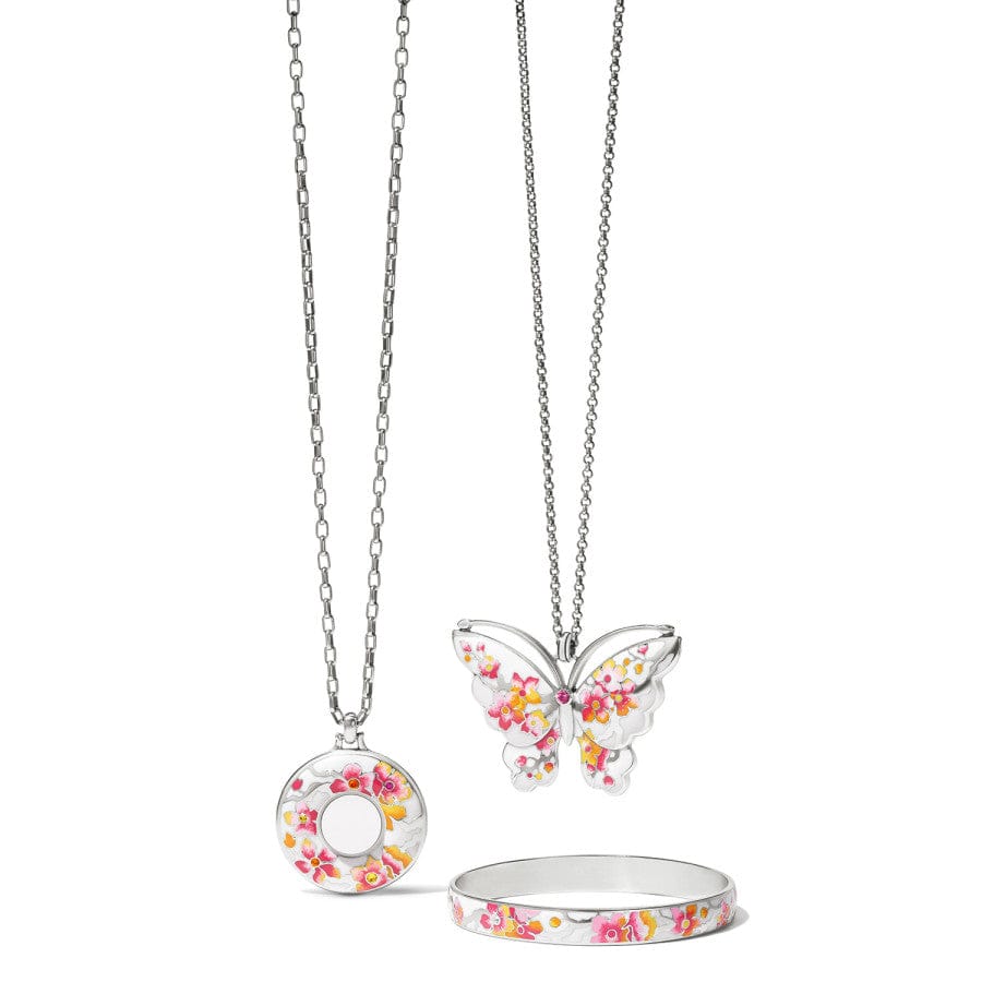 Kyoto In Bloom Sakura Butterfly Necklace silver-pink 4