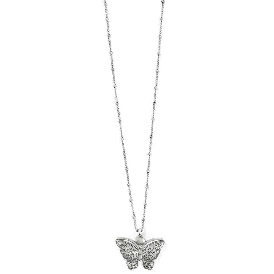 Kyoto In Bloom Sakura Petite Butterfly Necklace silver-pink 2
