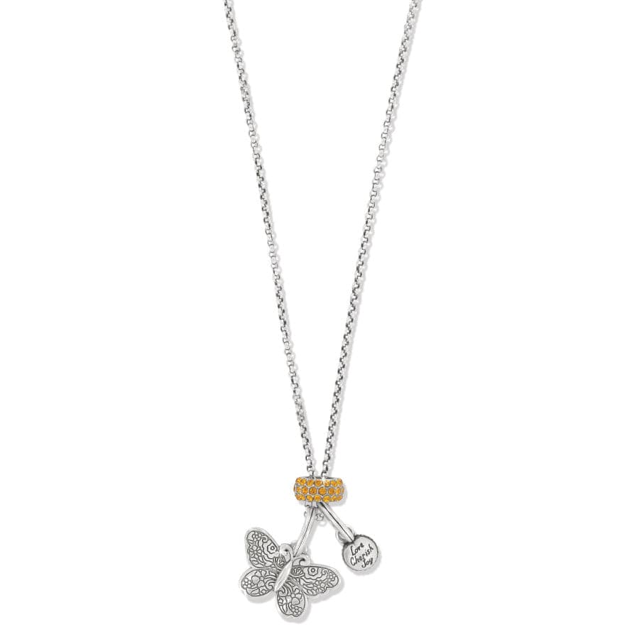 La Farfalla Butterfly Charm Necklace silver-multi 2