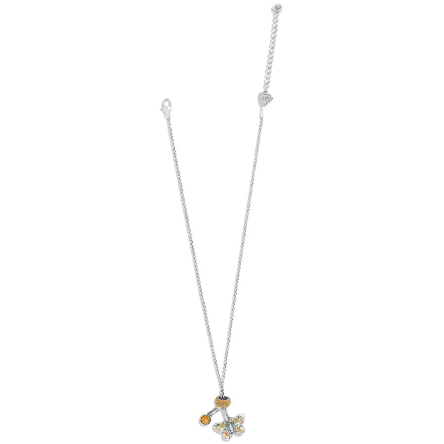 La Farfalla Butterfly Charm Necklace silver-multi 3