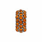 Brighton charm bead with orange pavé crystals set in silver-plated band on a white background