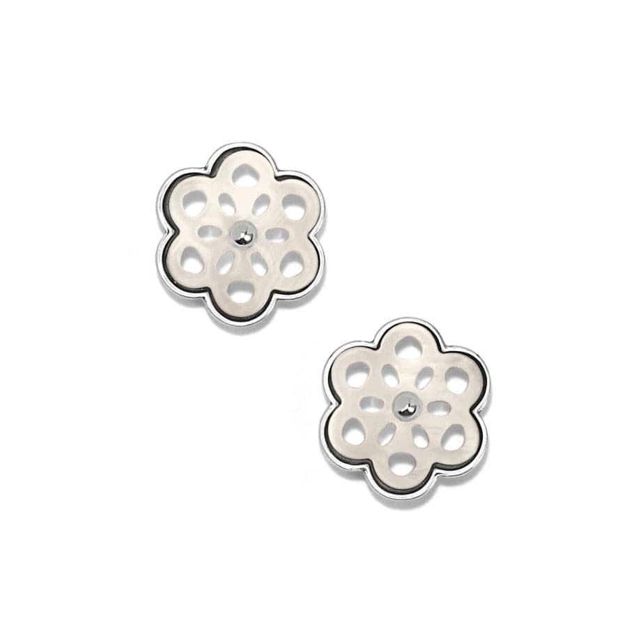 La Jolla Post Earrings silver-white 1