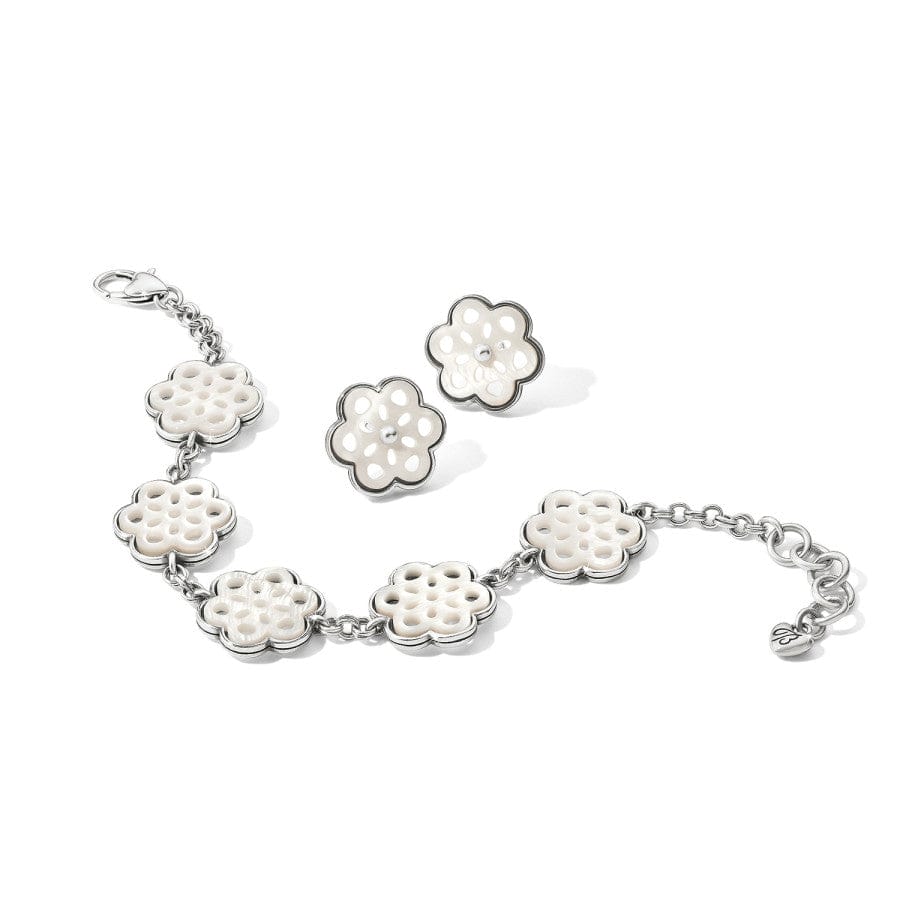La Jolla Post Earrings silver-white 2