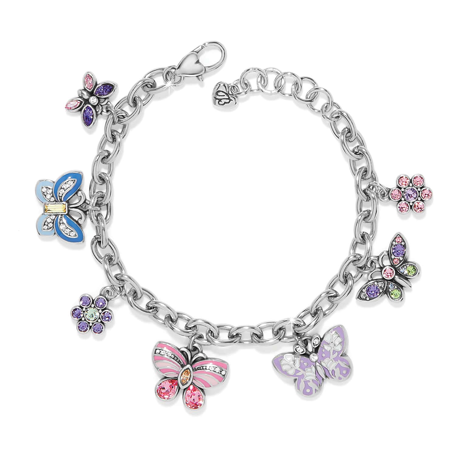 La Tulipe Butterfly Charm Bracelet silver-multi 1