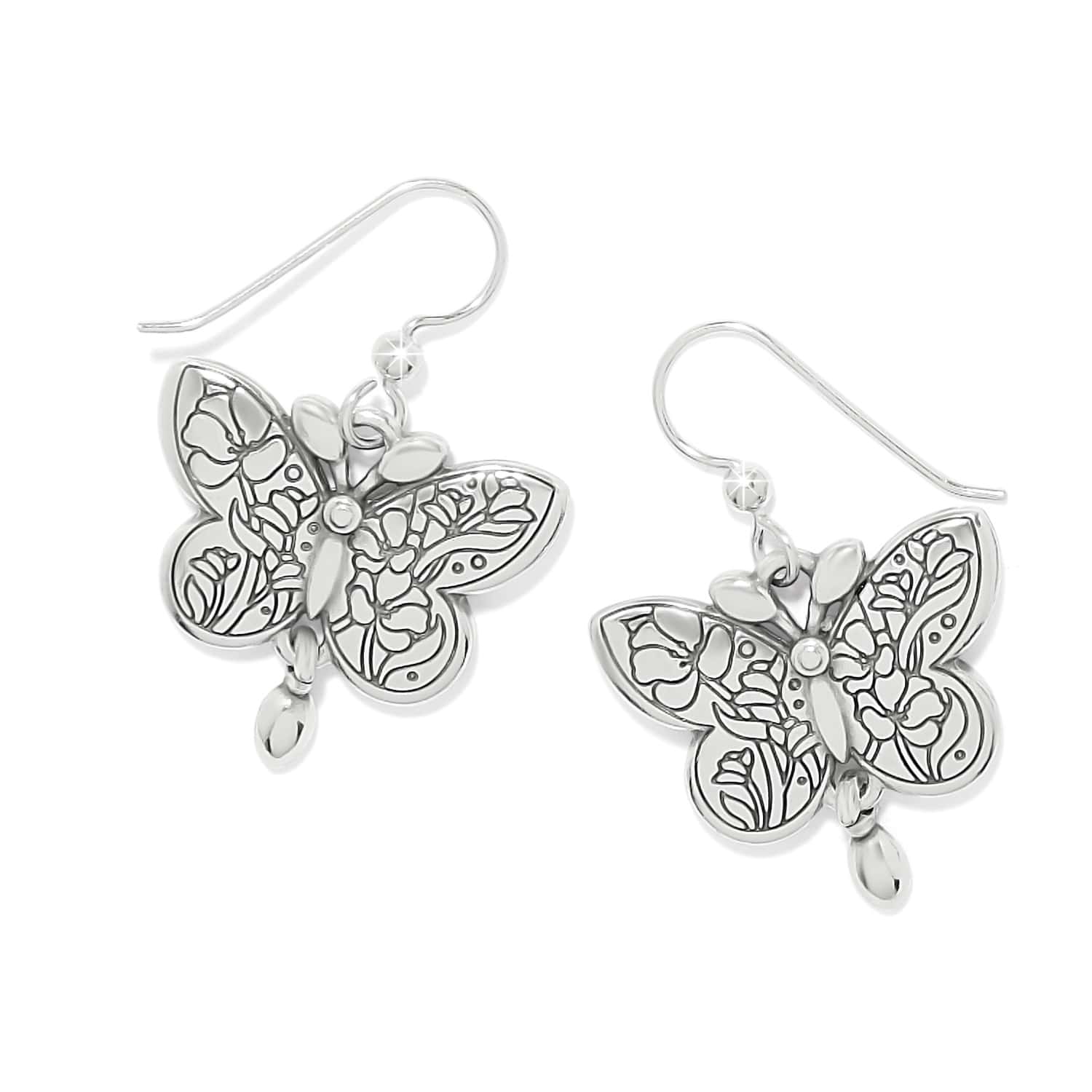 La Tulipe Butterfly French Wire Earrings silver-multi 2
