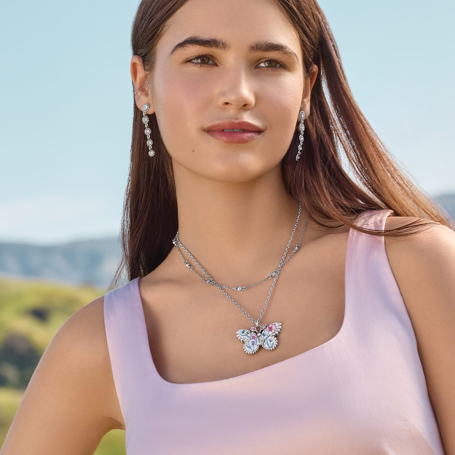 La Tulipe Butterfly Necklace silver-multi 5