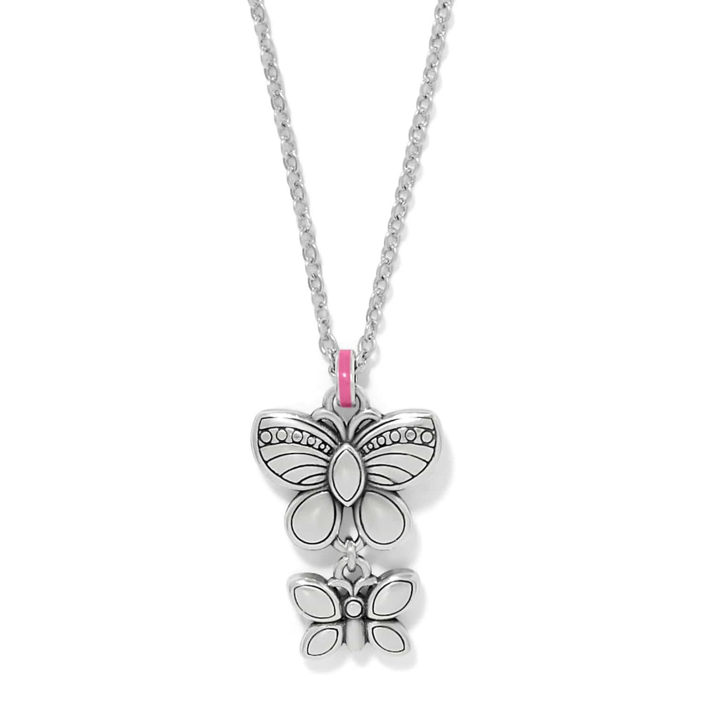 La Tulipe Butterfly Pink Duo Neckalce