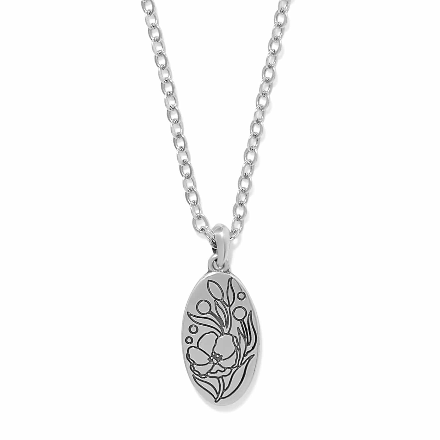 La Tulipe Flower Short Necklace silver-multi 2