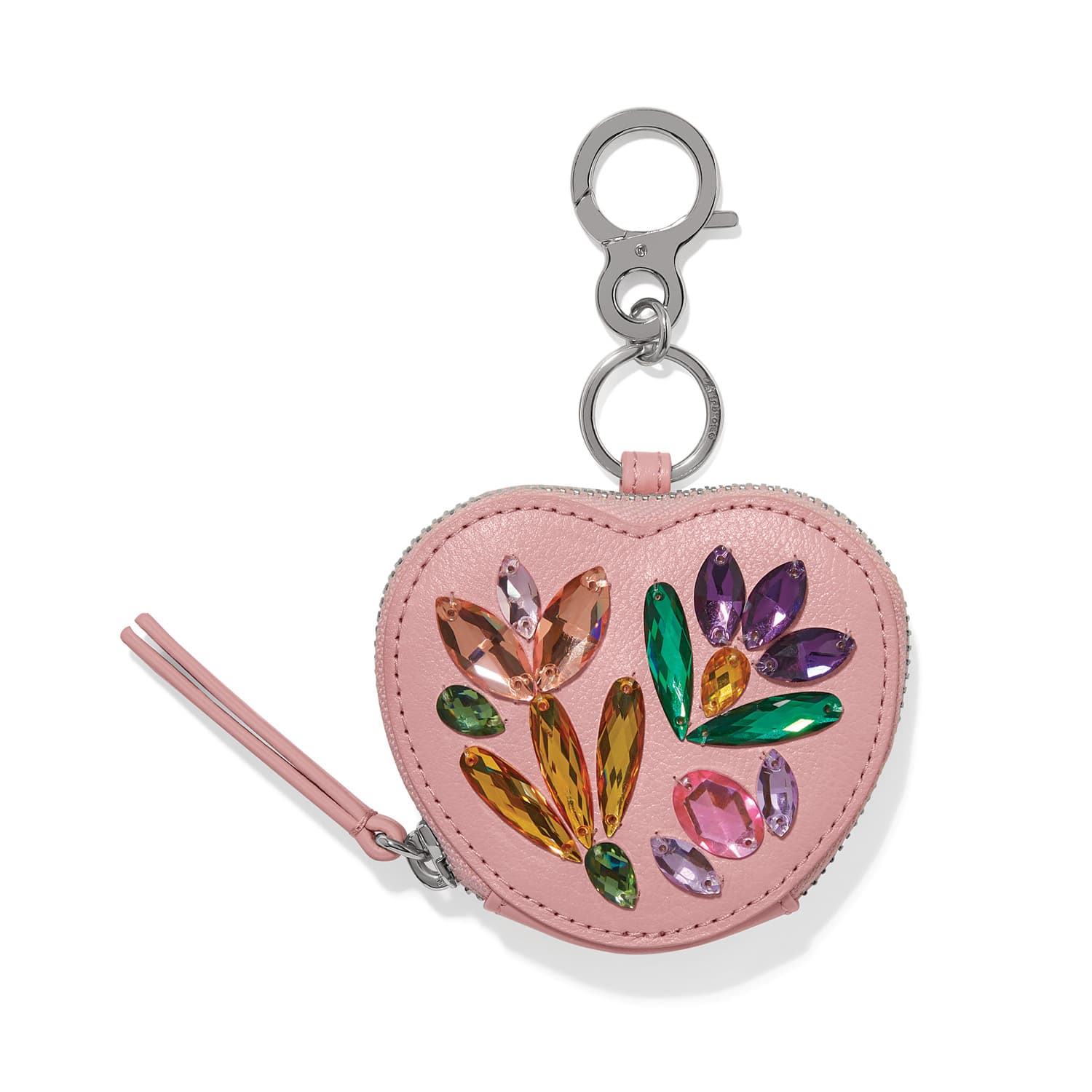 La Tulipe Heart Pouch Handbag Fob pink 1