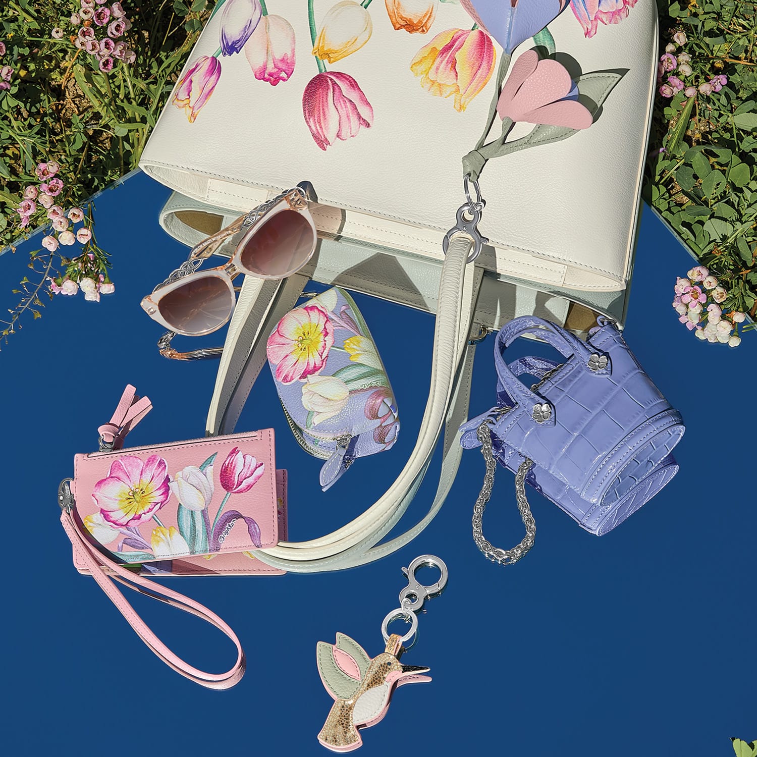 コンパクトウォレット フラワーアンドリーフ La Tulipe Mini Coin Purse - Brighton