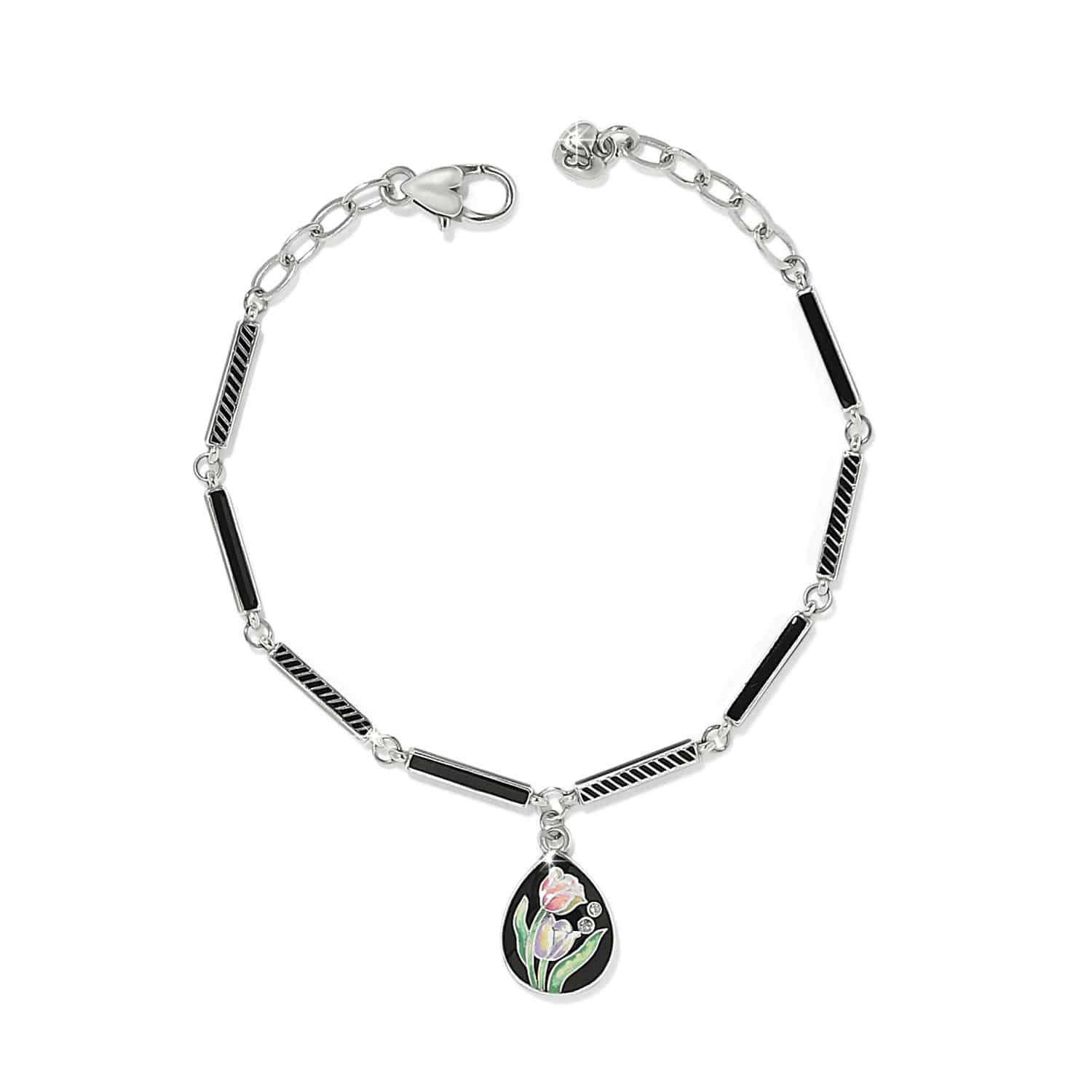 La Tulipe Noir Bracelet silver-black 1