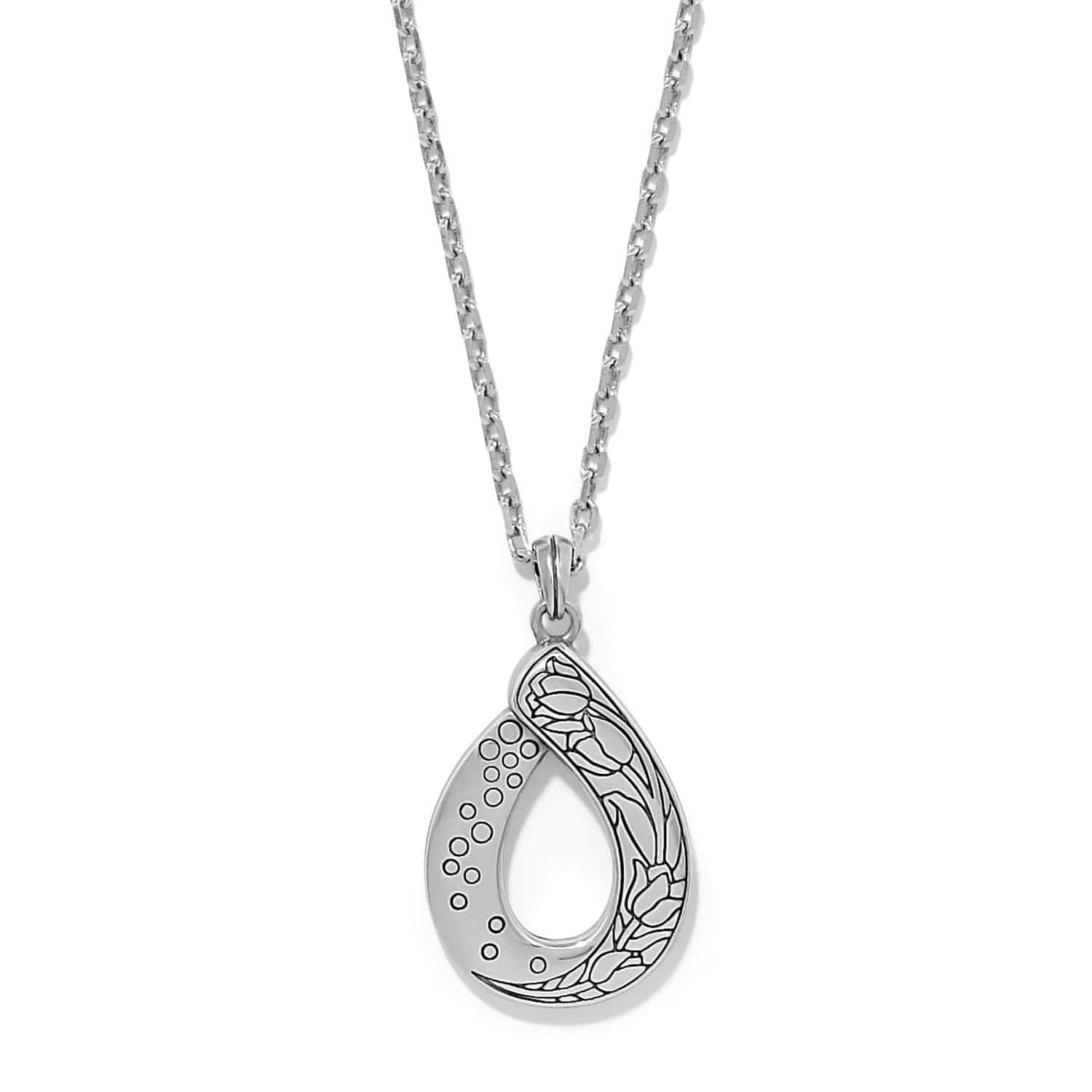 La Tulipe Noir Necklace silver-black 2