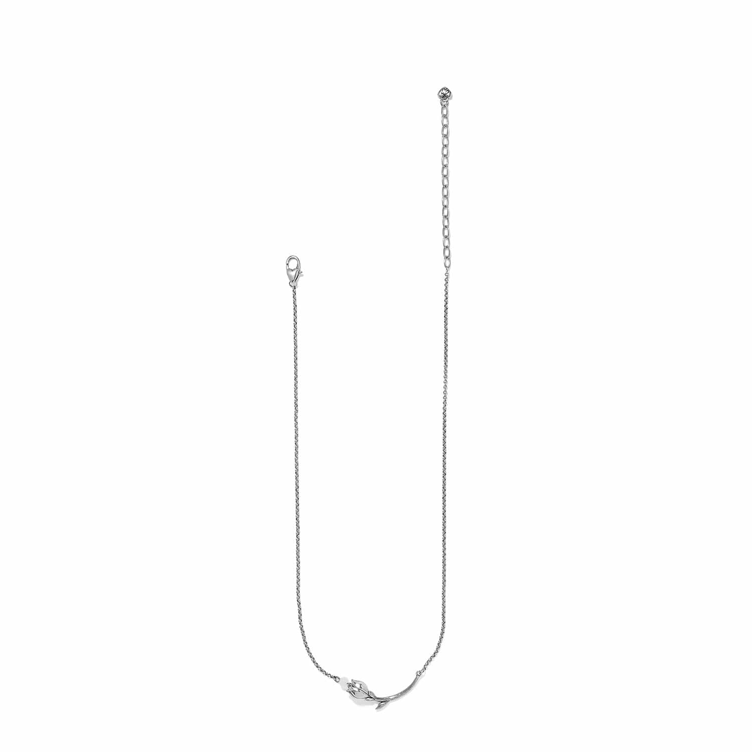 La Tulipe Petal Bar Necklace silver 2