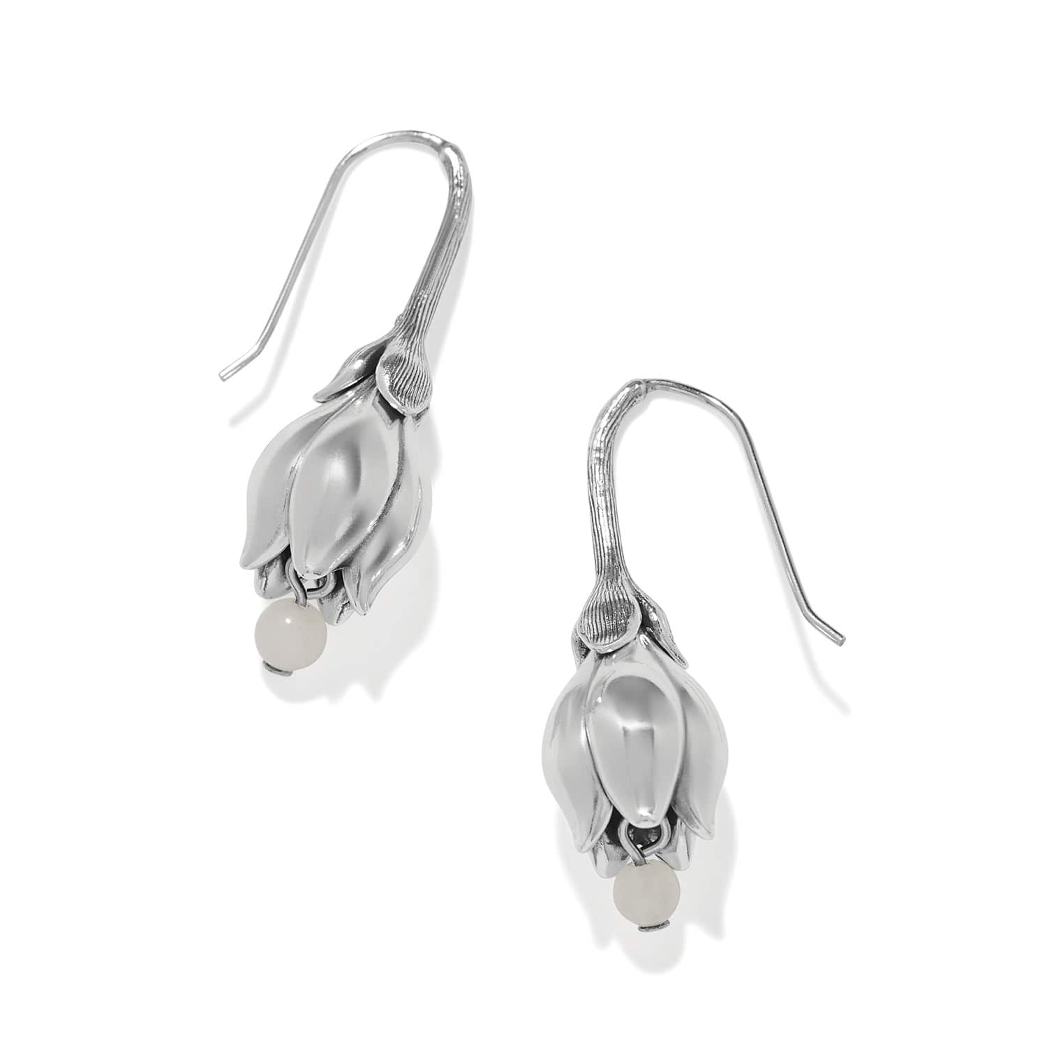 La Tulipe Petal French Wire Earrings silver 1