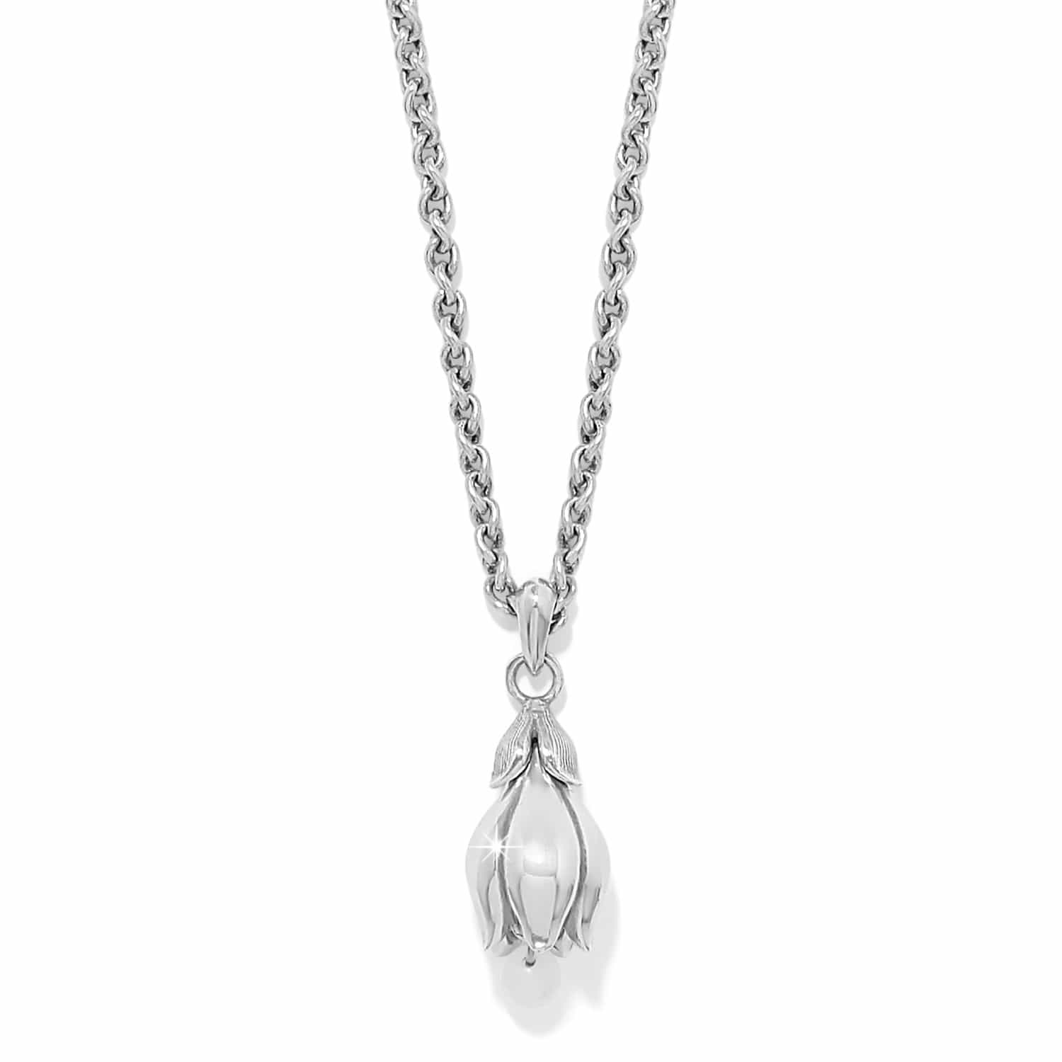 La Tulipe Petal Short Necklace silver 1