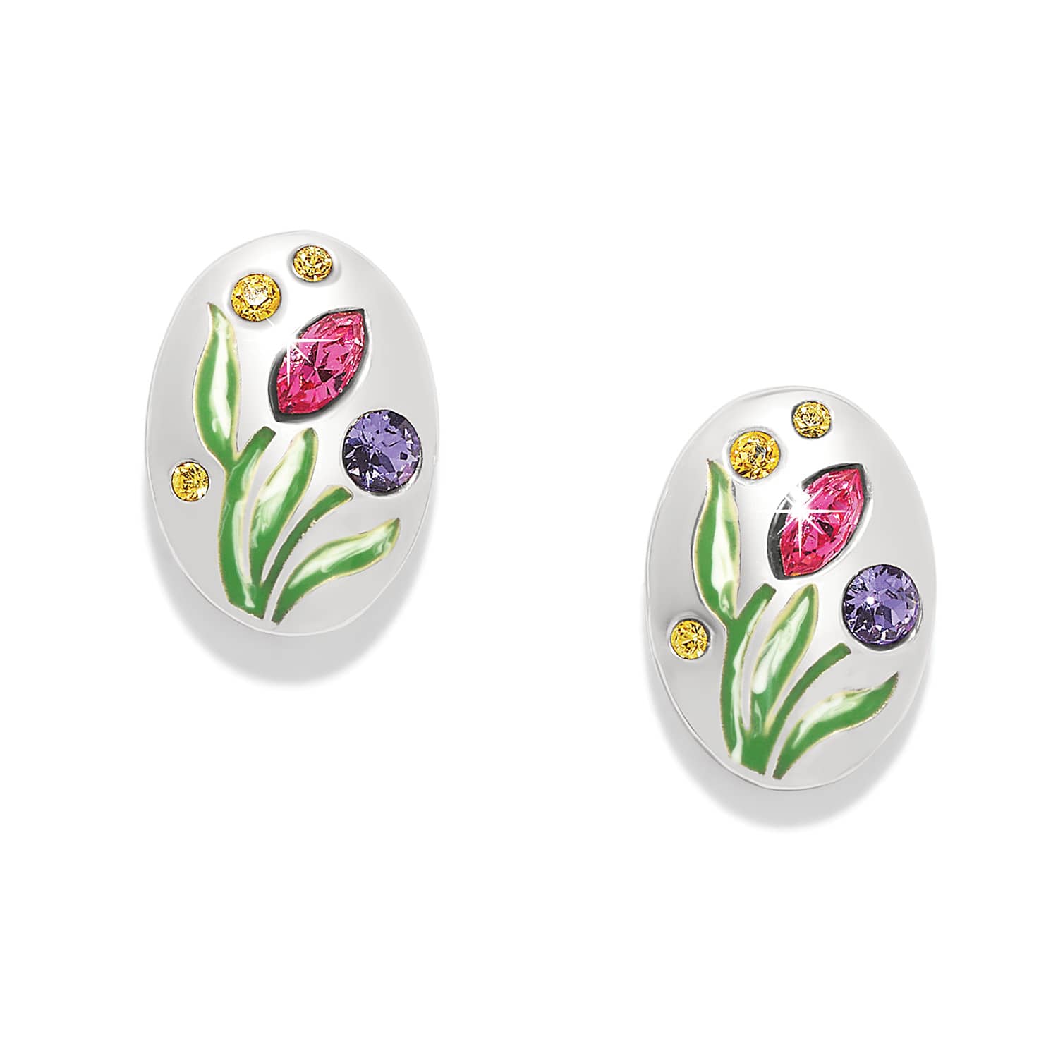 La Tulipe Post Earrings silver-multi 1