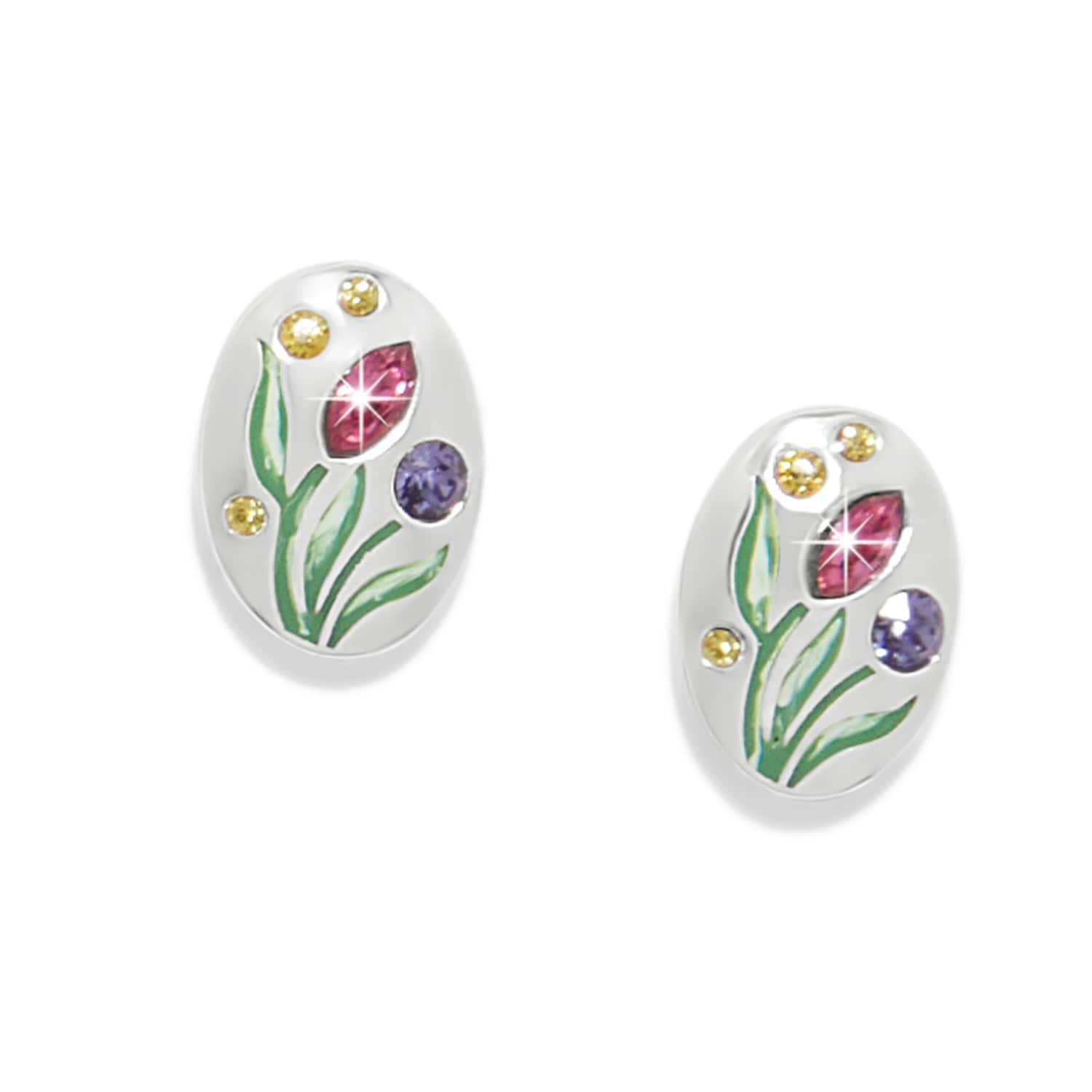 La Tulipe Post Earrings silver-multi 3