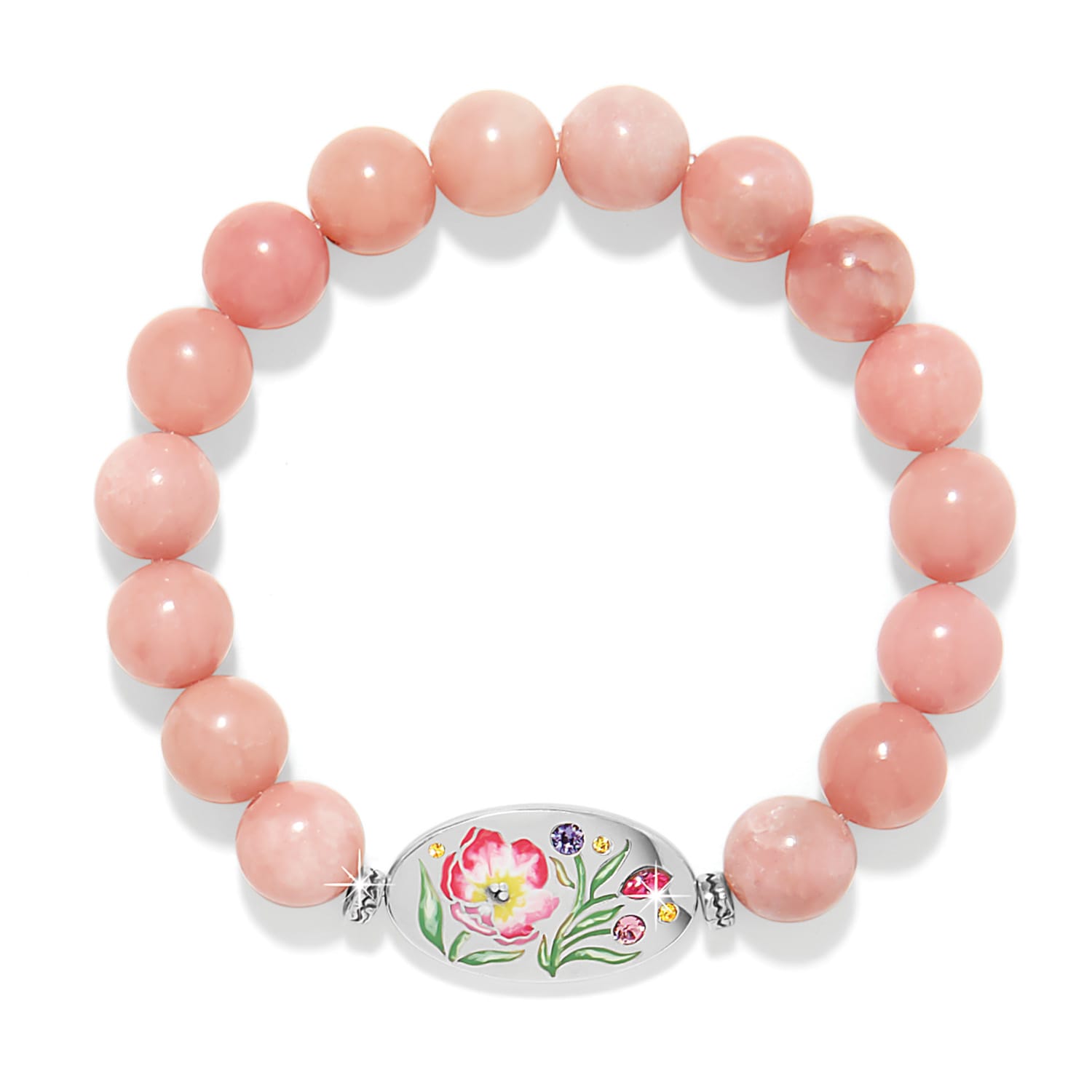 La Tulipe Stretch Bracelet silver-pink 1