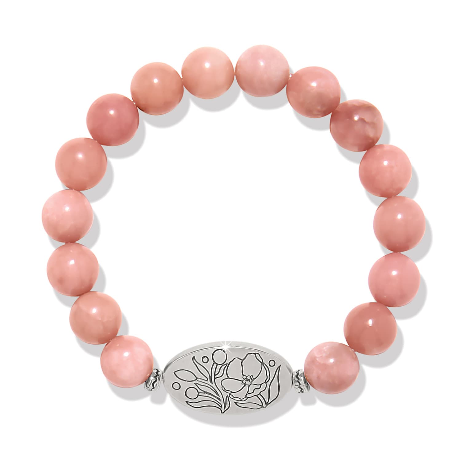 La Tulipe Stretch Bracelet silver-pink 2
