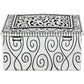Brighton silver-plated decorative box with ornate scroll patterns and filigree openwork lid design on a white background