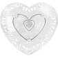 Brighton heart-shaped trinket dish with cutout scroll border and engraved B monogram center on a white background