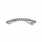 Brighton hair barrette shown from the back with silver-plated finish and clasp mechanism on a white background
