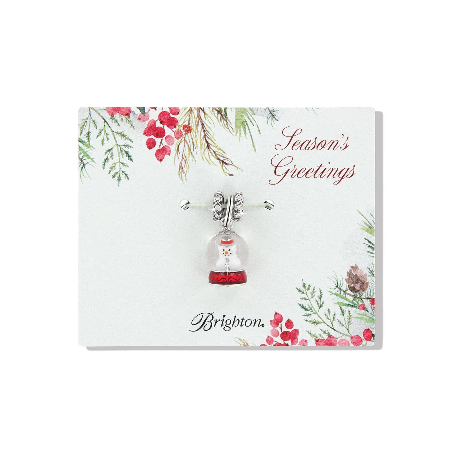 Limited Edition Snowglobe Charm Card silver 1