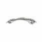 Brighton hair barrette shown from the back with silver-plated curved clasp mechanism on a white background