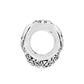 Brighton charm shown from above with silver-plated finish and crystal pavé accents around the opening on a white background