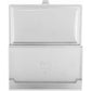 Brighton business card case shown open with silver-tone finish, textured interior, and small engraved heart on a white background