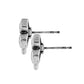 Brighton stud earrings shown from the side with silver-plated textured posts and backings on a white background